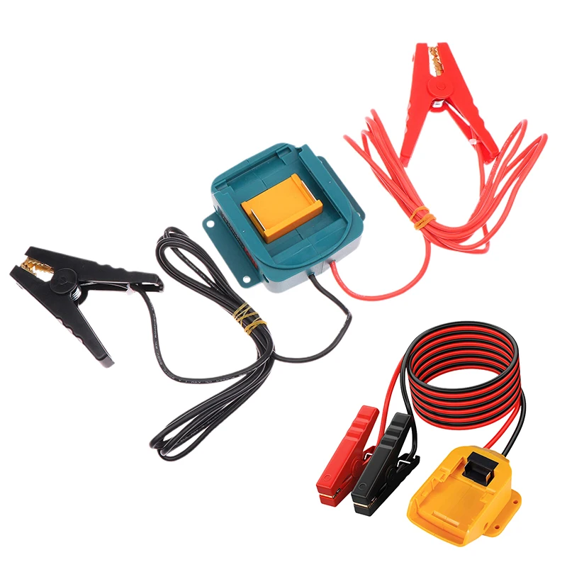 1 Set 12AWG Jumper Starter Kit, Car Battery Igniter with Power Tool Cable for Makita/Dewalt, Automotive Emergency Power Kit