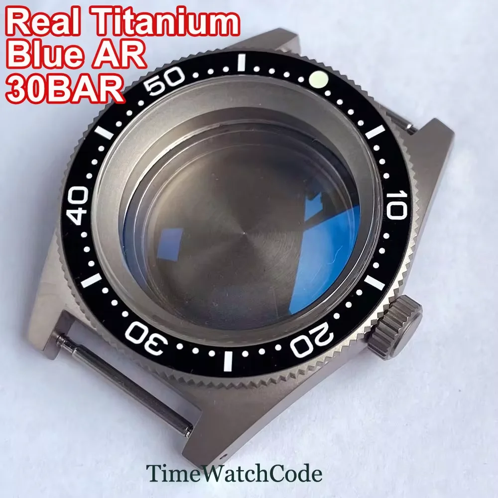 Titanium Watch Case with Anti-allergy AR Domed Sapphire Crystal and 30ATM Waterproofing