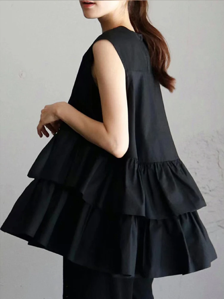 

Sweet Cute Shirt Women Shirt Summer Tops 2023 High Waist Sleeveless Top Pretty Japanese Clothing Elegant Female Blouse