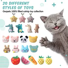 Catnip Toys Indoor Cat Chew Plush Toys Cute Kitty Catnip Toys Kitten Pillows Entertainment Interactive Cat Toy Pet Supplies Gift