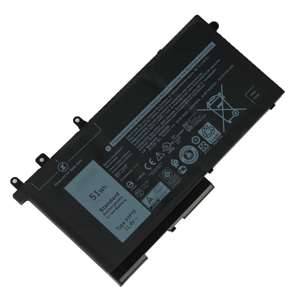 Replacement Battery 51Wh 93FTF 083XPC D4CMT 4YFVG For Dell Latitude 5280 5480 5580 5290 5490 5590 51wh
