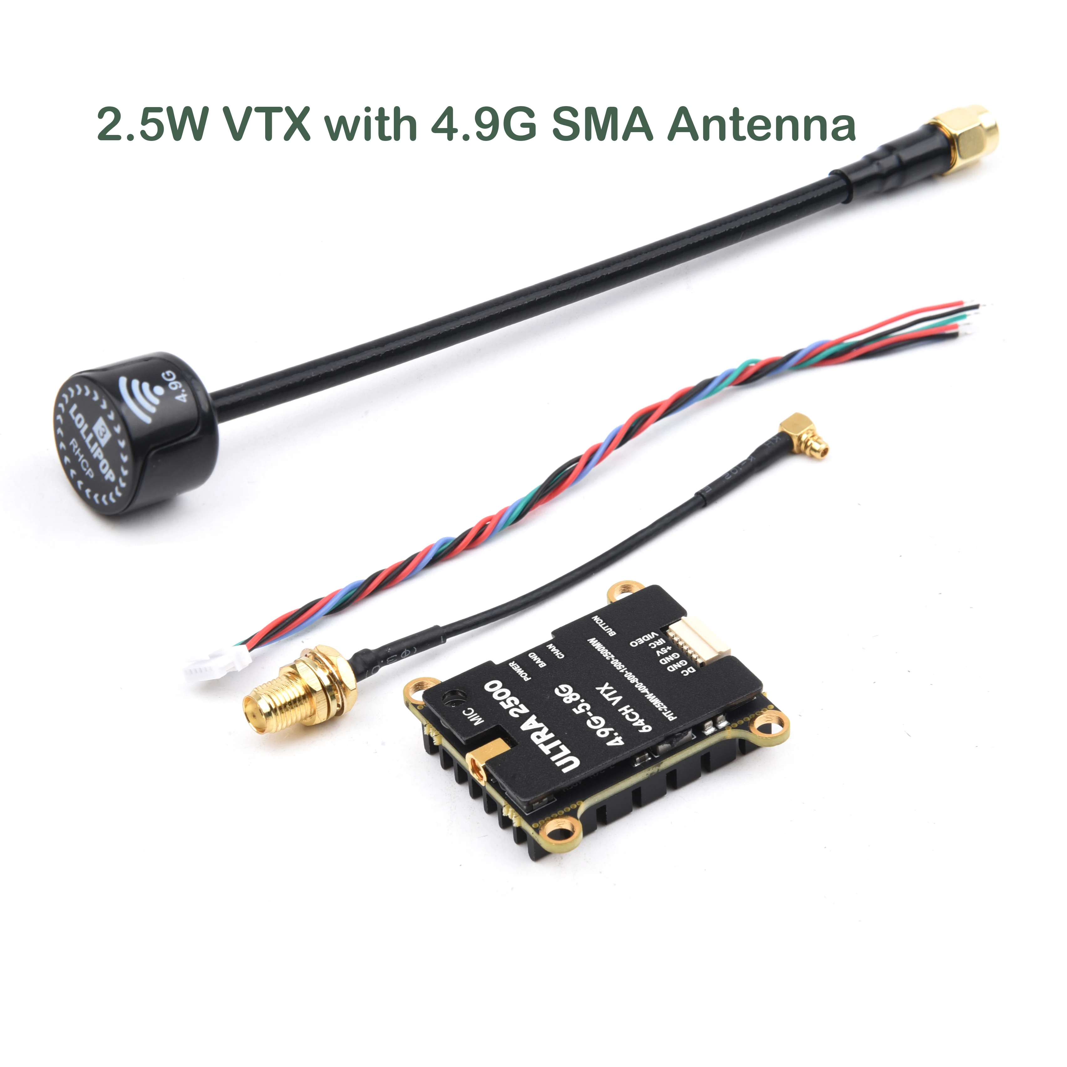 High-Power Long Range FPV VTX Transmitter with Antenna