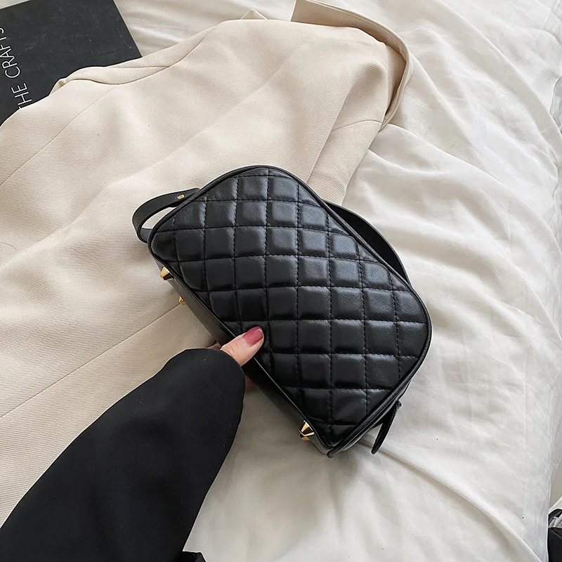 High Quality Grid Makeup bag Leather Women's cosmetic bag Large travel essentials Storage Bag Double Zipper Toiletry coach bag