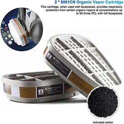 6001/6002/6004 Cartridge Box 5N11 Cotton Filters Set For 6200/7502/6800 Dust Gas Masks Chemical Painting Spraying Respirator