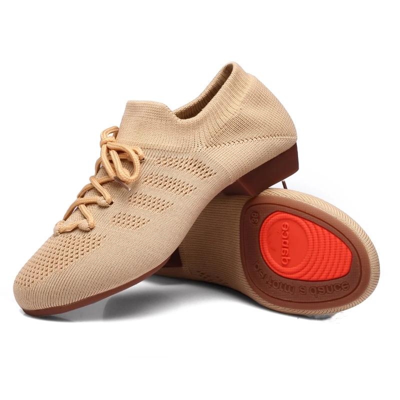 Soft Mesh Low Heel Shoes for Women and Girls, Ballroom Tennis, Latin Training, Ballet, Jazz, Teacher, Dance 5