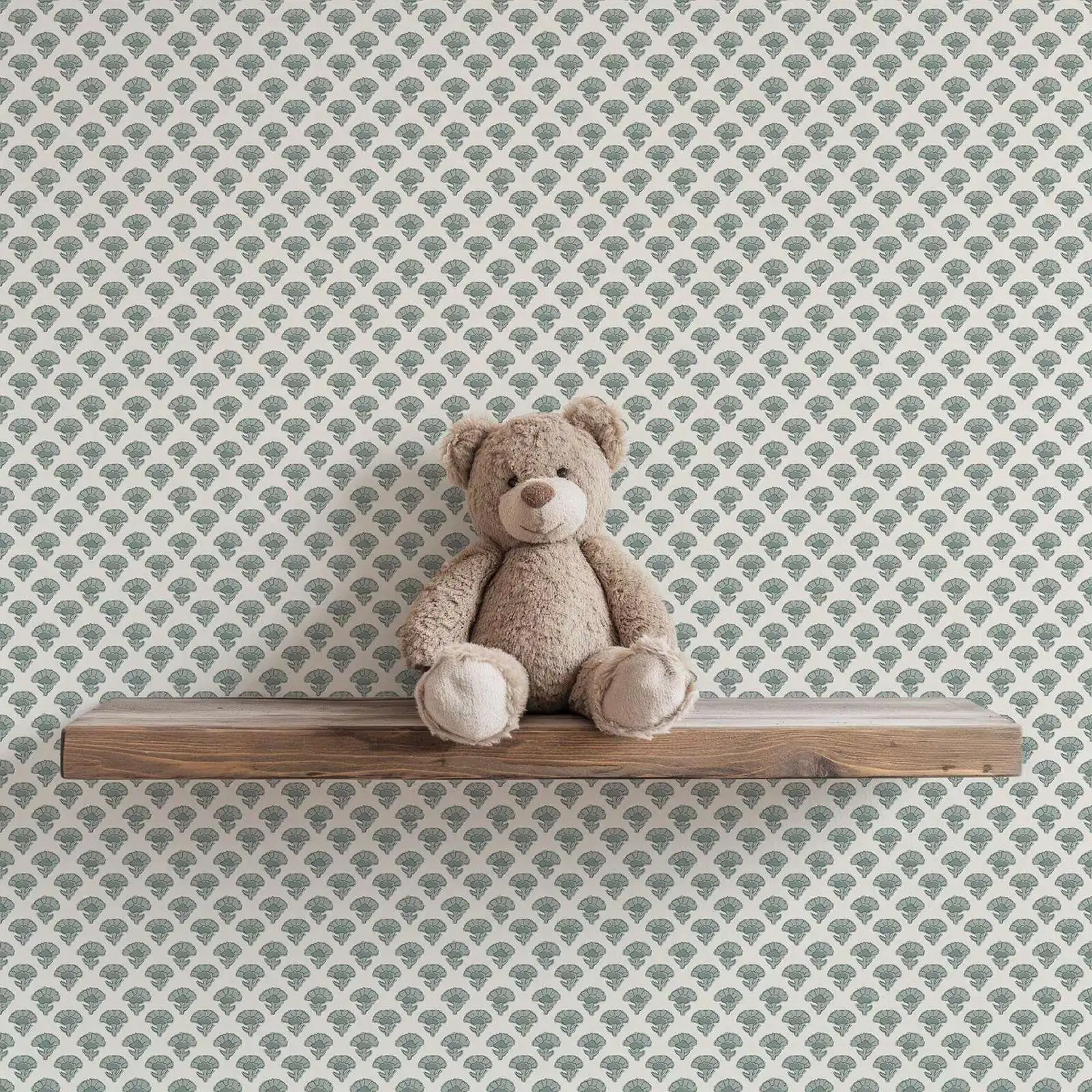 טפט קוטג' של חוות החיות, טפט בצבע ירוק לקישוט חוות החיות, מדבקות קיר נשלפות לחדר התינוקות