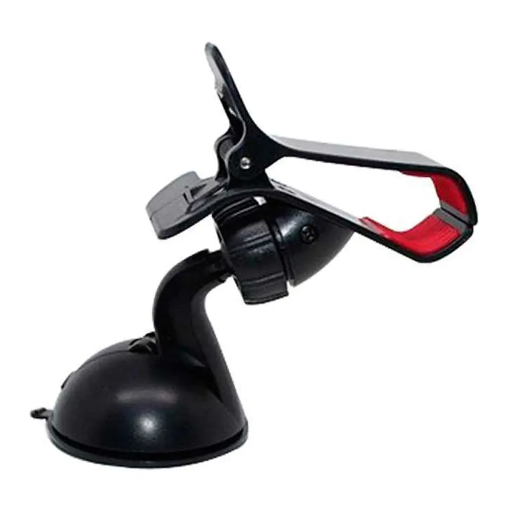 Universal Car Phone Clip Holder - 360° Rotatable Windshield Mount with Suction Cup