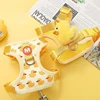 Cartoon Duck Dog Harness and Leash Set Adjustable Puppy Collar Strap Pet Cat Harness Vest for French Bulldog Walking Accessories 2