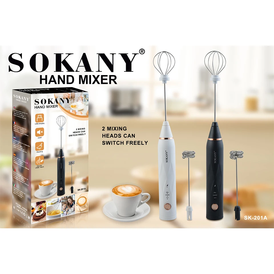 With 2 Paddle Milk Powder Whisk Hot Drinks Mixer Milk Powder Blender Milk  Frother Foamer Handheld Electrical Blender - AliExpress