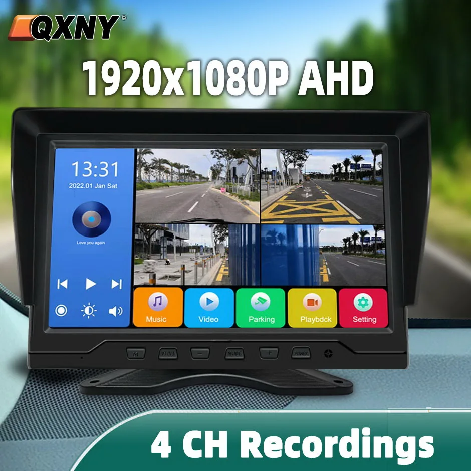 

4,3-дюймовый IPS 4CH раздельный экран Автомобильный MP5 DVR регистратор монитор с AHD 10,1 P парковочная камера для грузовика/прицепа/автобуса/пикапа