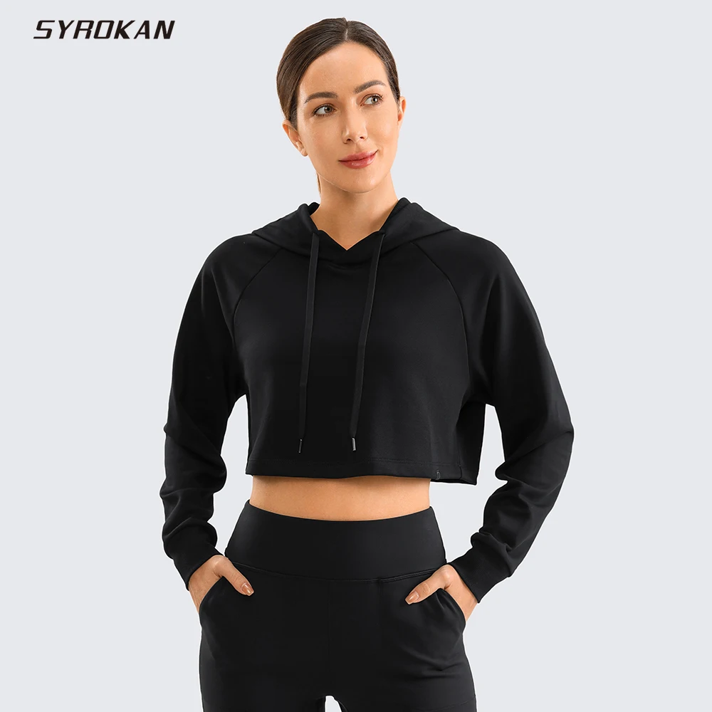 Syrokan Women's Hoodies Drawstring Loose Fit Casual Sweatshirt Long