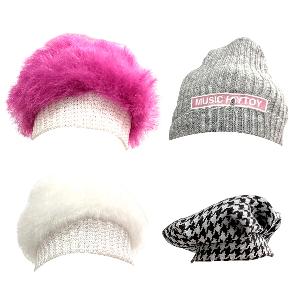 Nk 4 Pcs 1/6 Princess Fashion Party Hat Modern Cap Headwear Hairwear Decorazione Vestiti Per Barbie Doll Accessori Ragazza Giocattolo