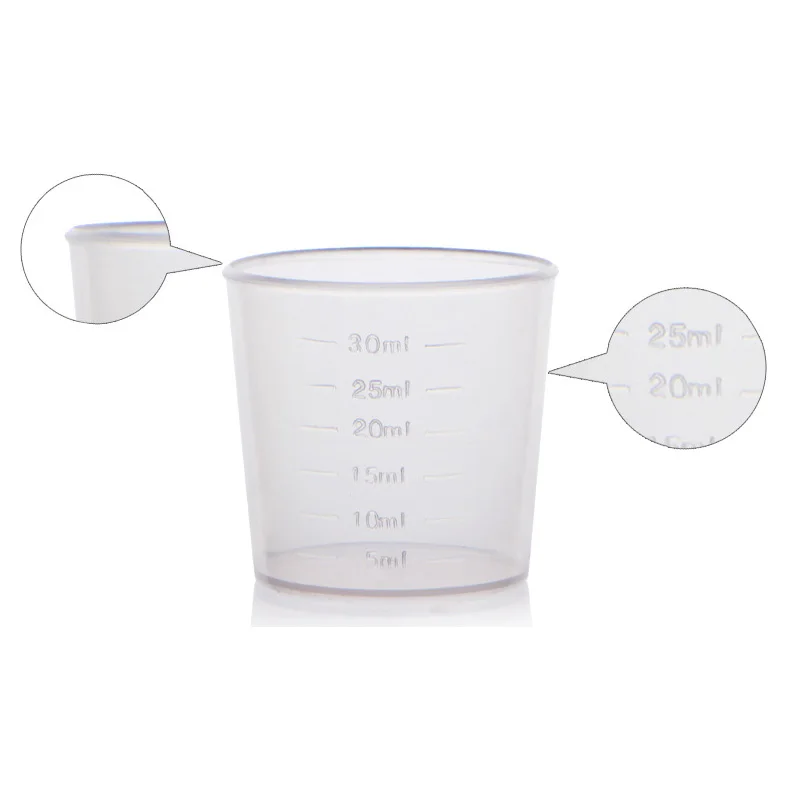 100 ML 1 Piece Laboratory Scale Measuring Cup Thickened Food Transparent Plastic Sampling Container Lab Supplies stainless measuring cup
