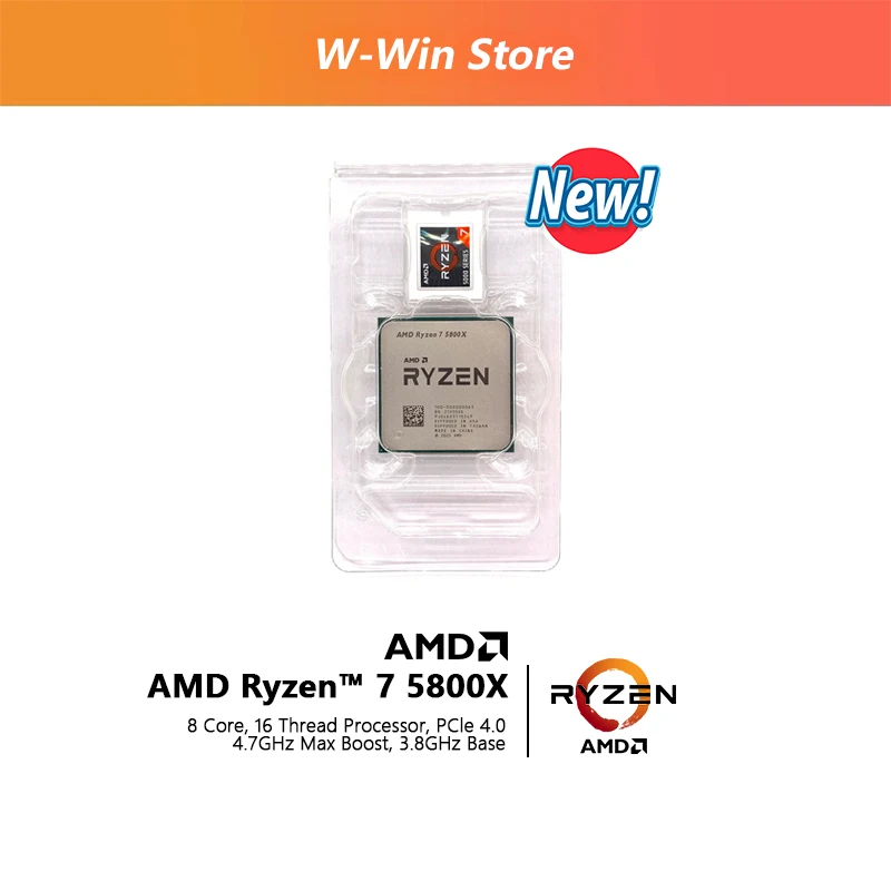 NEW AMD Ryzen 7 5800X R7 5800X 3.8 GHz Eight-Core sixteen-Thread 105W CPU  Processor L3=32M 100-000000063 Socket AM4 no fan - AliExpress