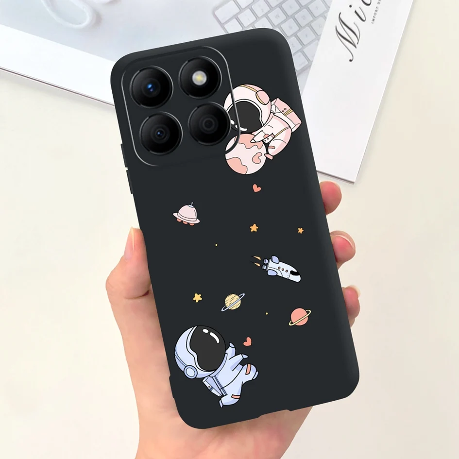 Stylish Floral Moon Soft Silicone Case - Artistic Back Cover