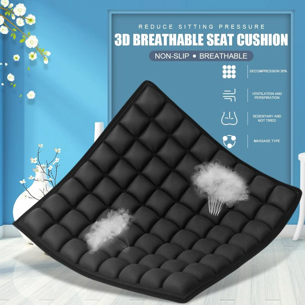 1Pcs 3D Air Cushion for Office Chair Car Seat Air Seat Cushion Back Cushion  for Relieving Back Sciatica Tailbone Pain Seat Pad