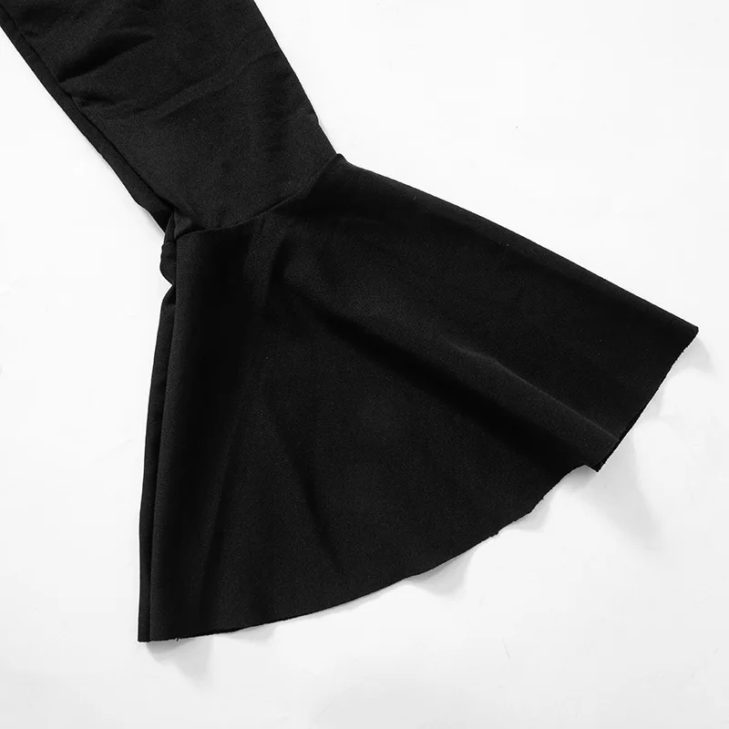 Sexy Deep V Ruffled Bodycon Short Skirt For Women Fall Ruffled Flared Sleeves Party Evening Dress Street Clothing