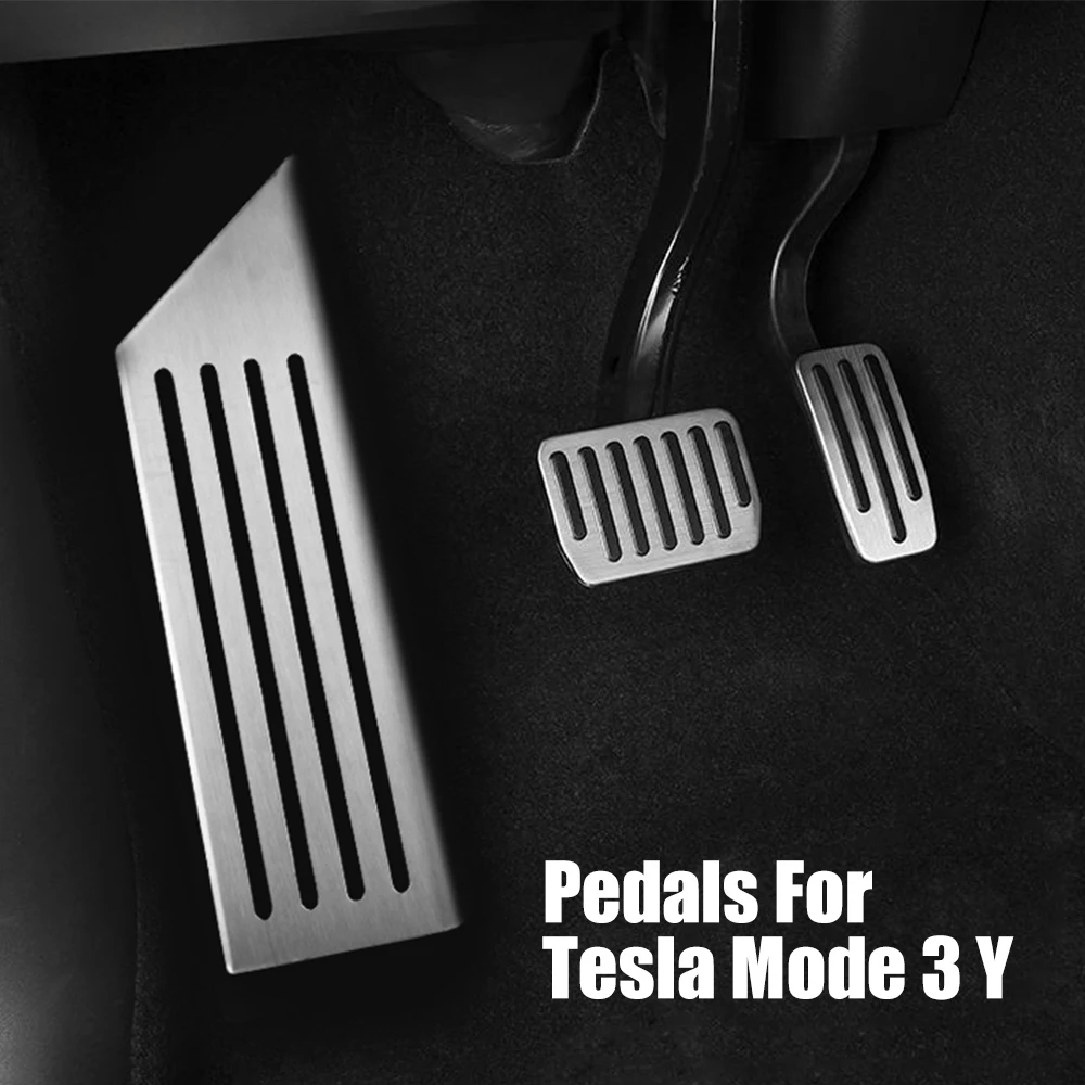 Pedana Poggiapiedi In Acciaio Inox Per Tesla Model 3/Y – Antiscivolo, Accessorio Di Design, Fissaggio Facile