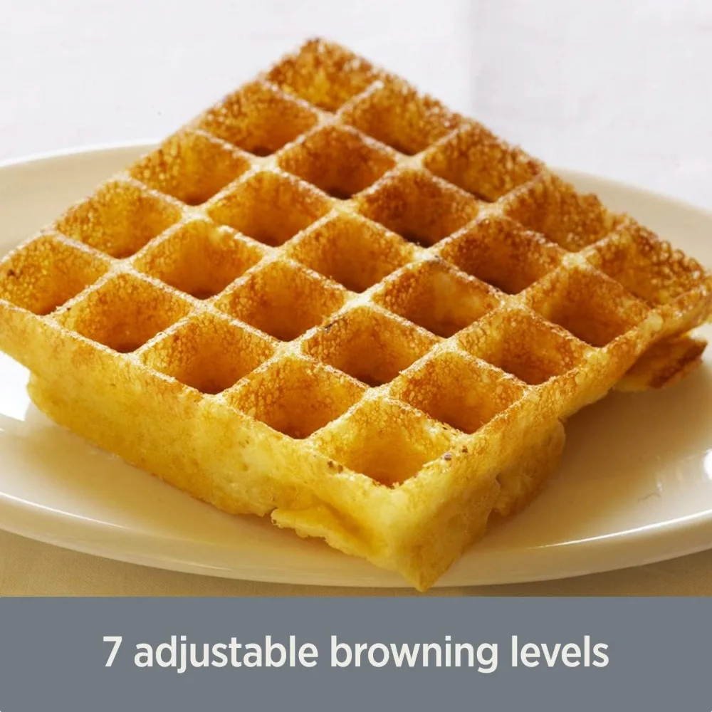 All-Clad 2100046968 99010GT Stainless Steel Belgian Waffle Maker with 7 Browning Settings, 4-Square, Silver 4