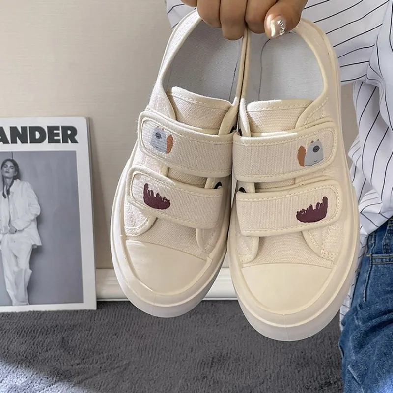 

Женские холщовые туфли Zapatillas на платформе, повседневная обувь с низким верхом, модная женская обувь из искусственной кожи на вулканизированной подошве