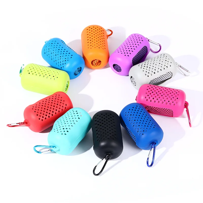 Outdoor Towel Round Silicone Wrapped Ice Towel Soft Breathable Cool Towel Suitable for Yoga Running Fitness, and Other Activites 2