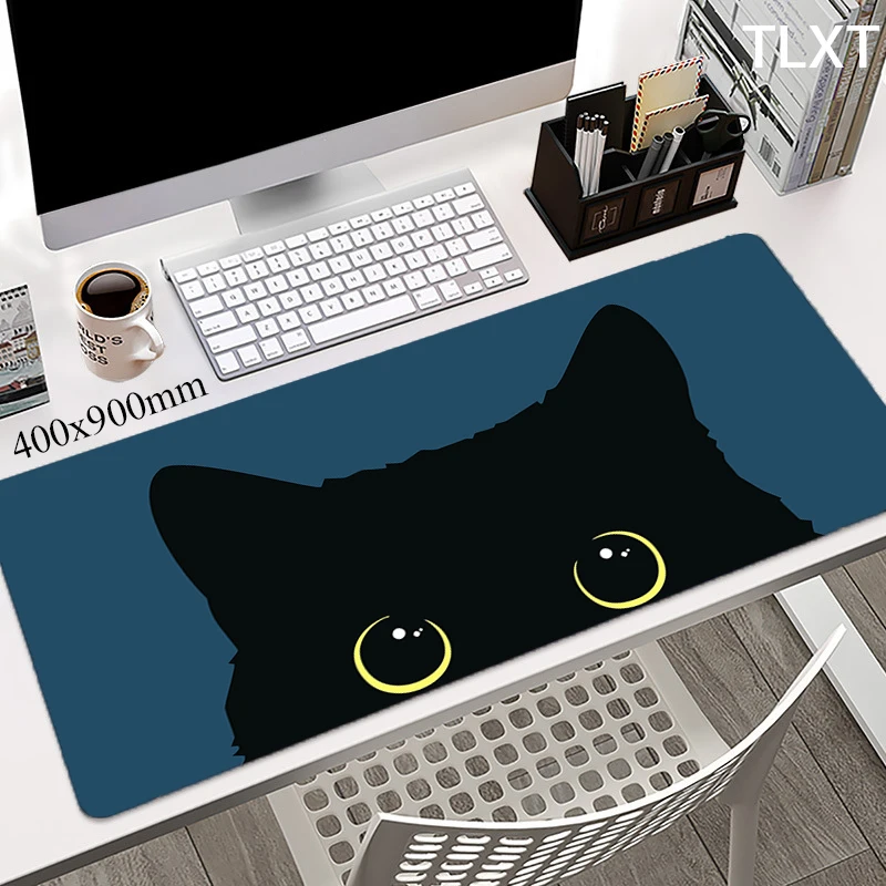 Grande Kawaii Mouse Pad para a Mesa da Empresa Gato Bonito Computador Mousepad Esteira do Escritório Tapetes de Mesa Xxl 100x50cm