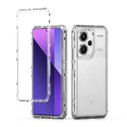 Rugged Shockproof Clear Back Case with Hard Plastic Frame for RM Note 13 Pro Plus (Clear)