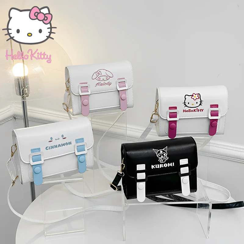 Hello Kitty Girl Bag Anime Sanrio Cinnamoroll Kuromi Melody Messenger Bag  Cute Lolita Jk Uniform Shoulder Bag Cartoon Woman Gift