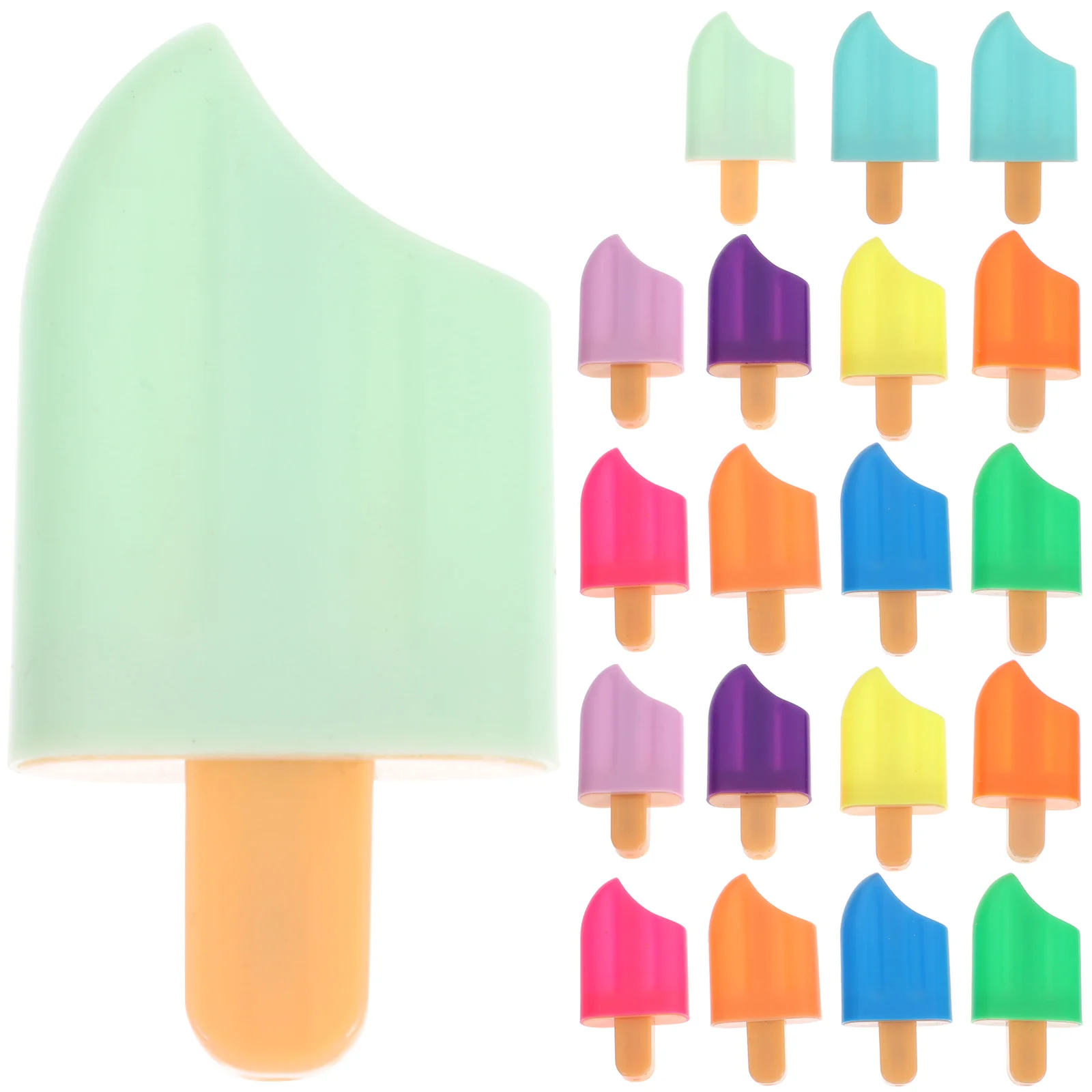 

Nuobesty Highlighter Marker Pen 20Pcs Ice Cream Shaped Highlighters Chisel Tip Markers Fluorescent Colors Pens Writing Graffiti