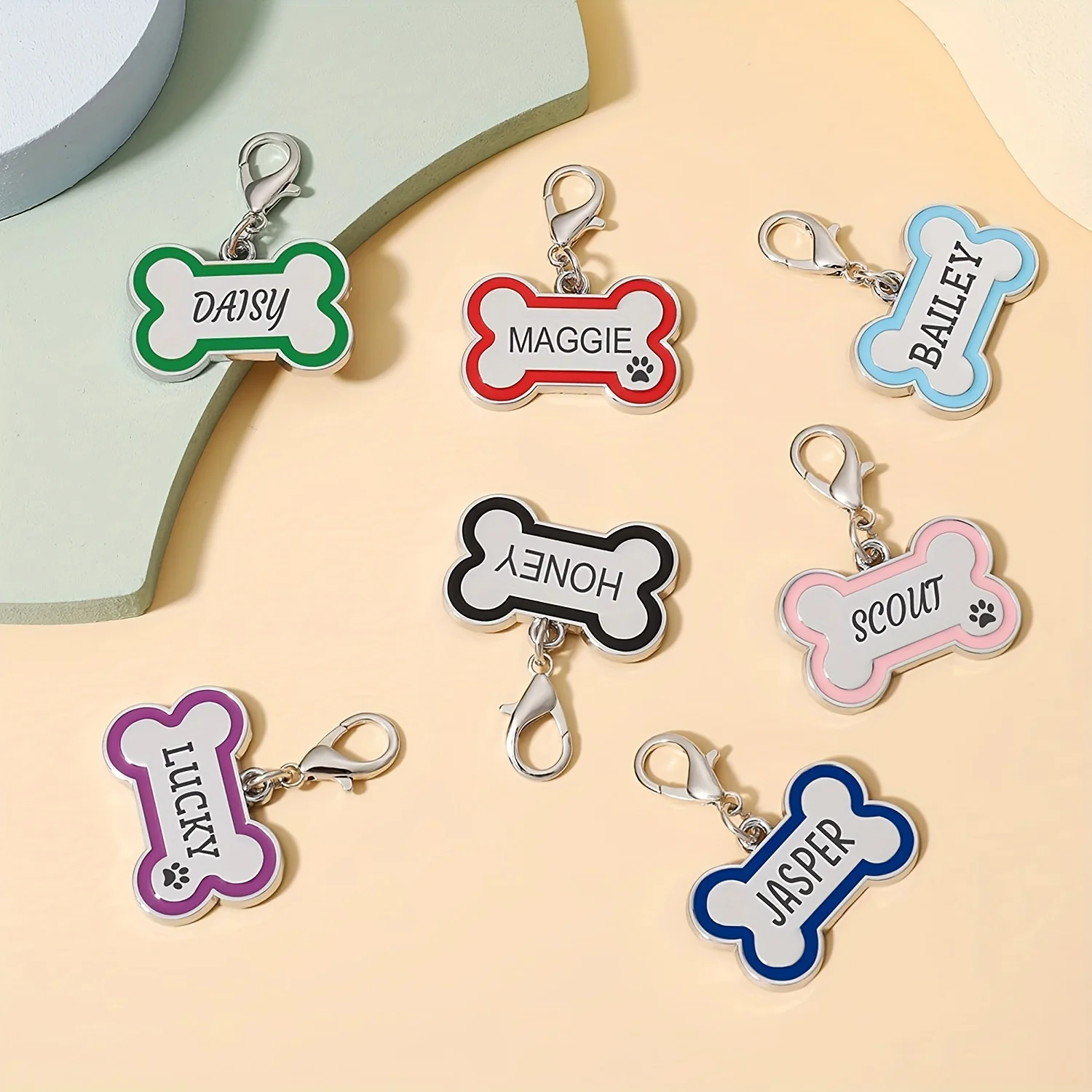 Custom Engraved Bone-Shaped Pet ID Tag – Durable Zinc Alloy 2