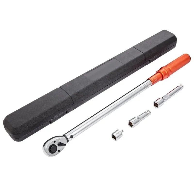 

Torque Wrench, 1/2" Drive Click Torque Wrench 20-250ft.lb/34-340n.m, Dual-Direction Adjustable Torque Wrench Set, Mechan