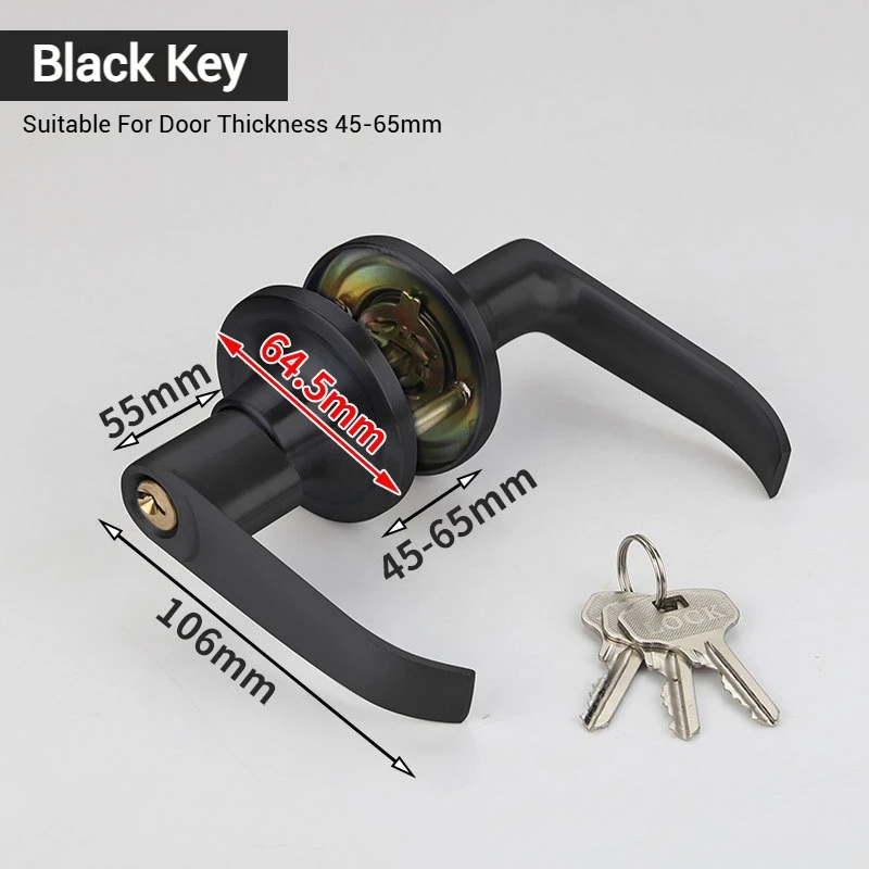 ZEXEF Door Handle Lock Round Entry Security Privacy Sliding Front Doors Entrance Keyed Locks for Bedroom Living Room Household