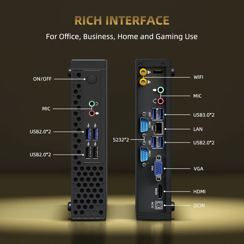 ZXIPC Mini PC AMD Ryzen 7 5700U R3 4300U Windows 11 32GB 1TB eMMC