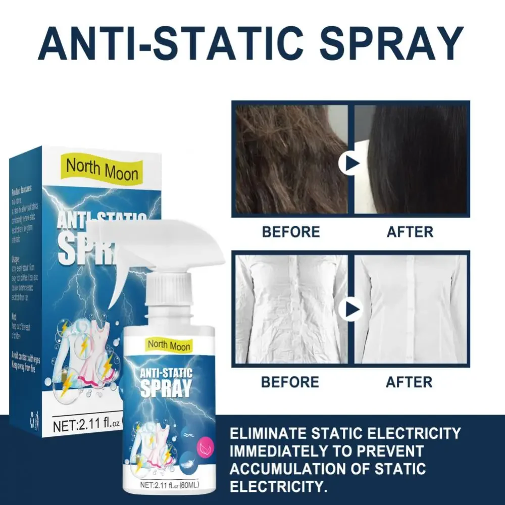Anti Static Spray Static Remover Sprays Aromatic Non-toxic Long-lasting For Clothes Hair Quick Static Electricity Removal Items