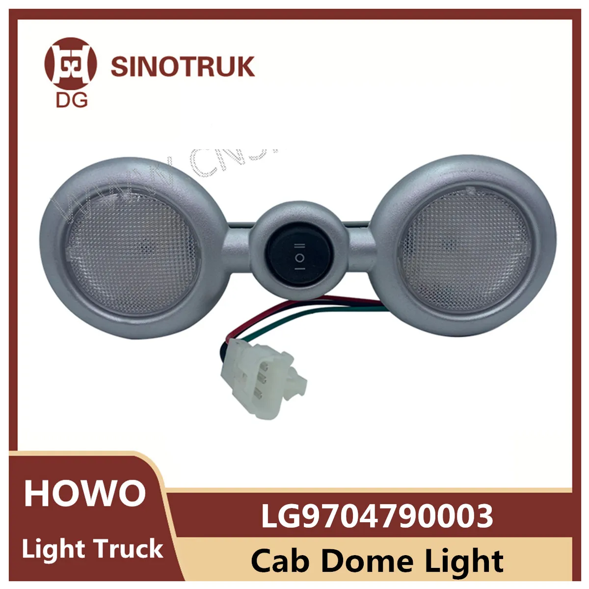 

LG9704790003 Cab Dome Light For Sinotruk Howo Light Truck Homan H3 Lighting Reading Light 24V