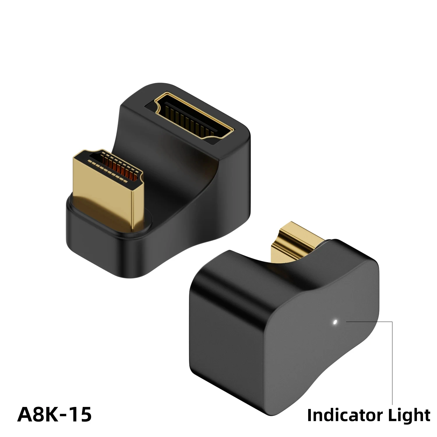 محول HDTV على شكل U 360 درجة HDMI 2.1 ذكر إلى أنثى...