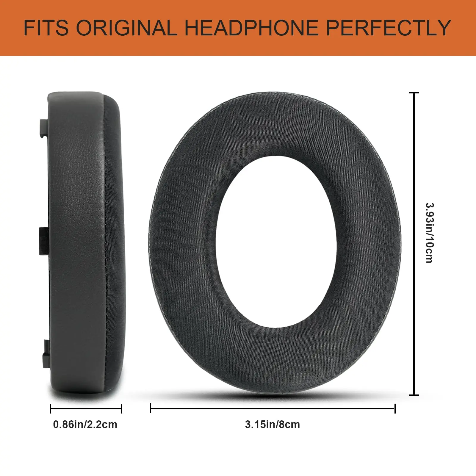 Cooling Gel Earpad Cushions with Noise Cancelling Memory Foam and Premium Leather