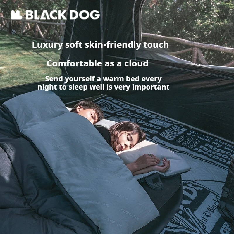 Naturehike BLACKDOG Sleeping Bag Thickened 210T Cotton Camping Outdoor Travel Adult Splicing Sleeping Bag Spring Autumn Quilt