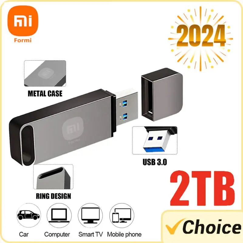 Chiavette Usb 2Tb Mini Metal Real Capacity Memory Stick 1Tb Red Pen Drive Creative Business Gift Silver Storage U Disk Per Pc