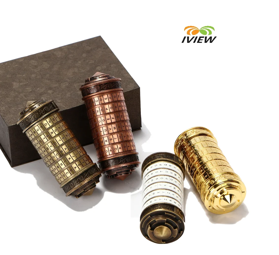 Code Toys Metal Cryptex Locks Da Vinci Educational Toys Valentine's Day Gift Wedding Gifts Mother's Day Letter Password Escape fidget toys 3d printed toy mini stress relief toy