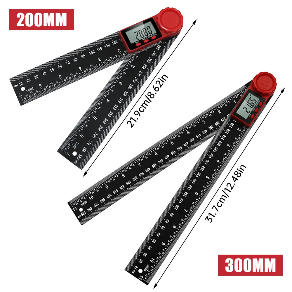 200/300mm Digital Angle Finder Ruler Protractor Inclinometer Electron Goniometer Angle Measuring Tool