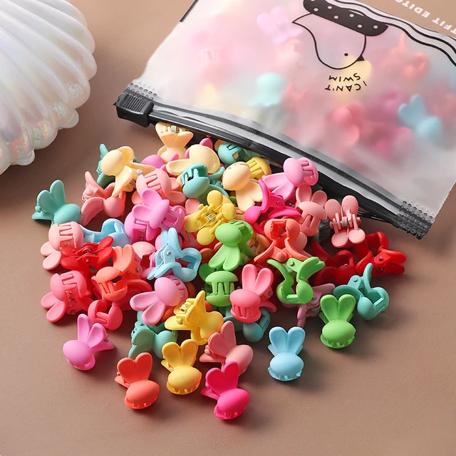 40Pcs Girls Colorful Hair Clips Flower Star Mickey Cute Small Hair Claws Kids Sweet Hairpins Cartoons Fashion Hair Accessories style-11