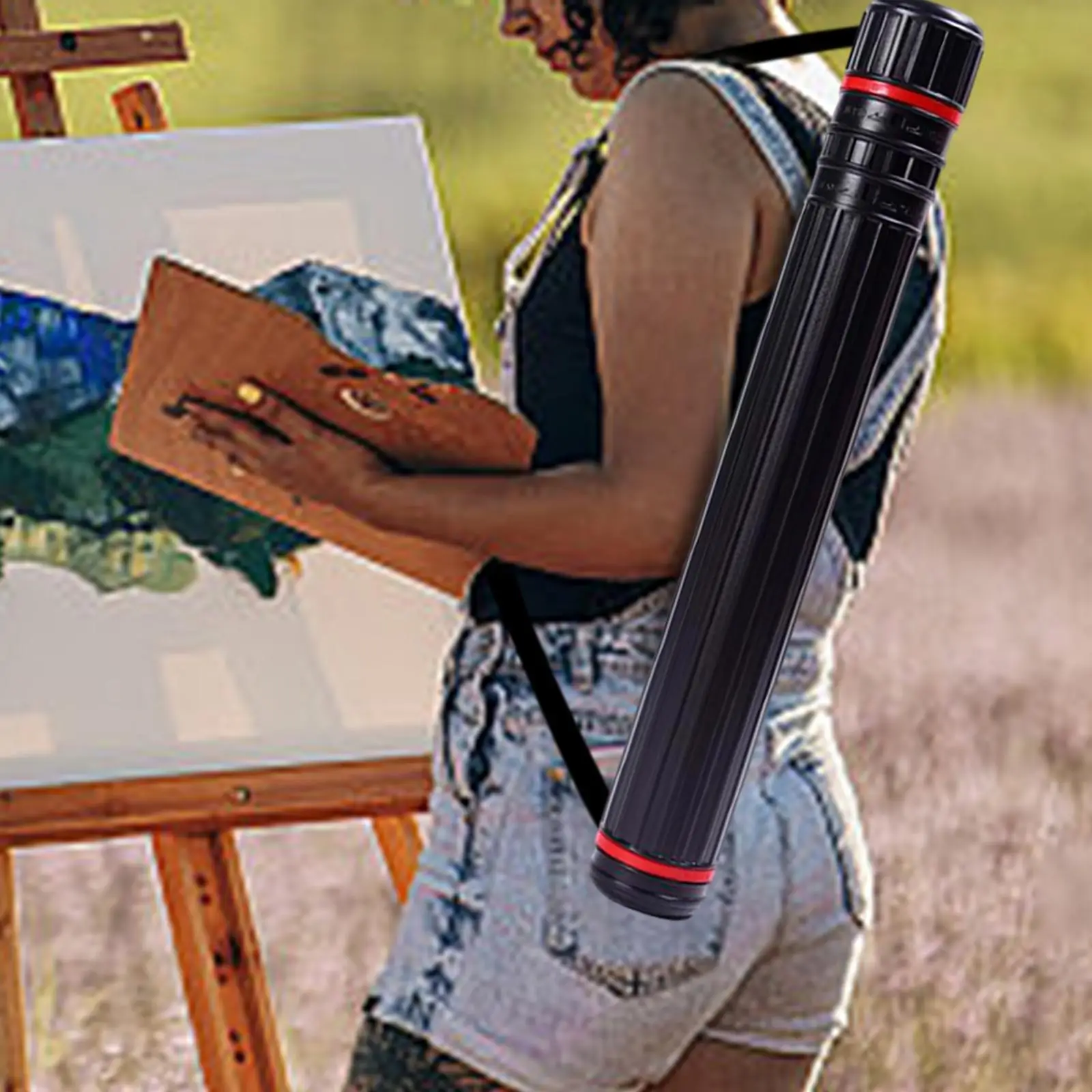 

Expanding Poster Tube Art Painting Tube Portable Scroll Holder Storage Tube for Scroll Drawings Painting Paper Picture Blueprint