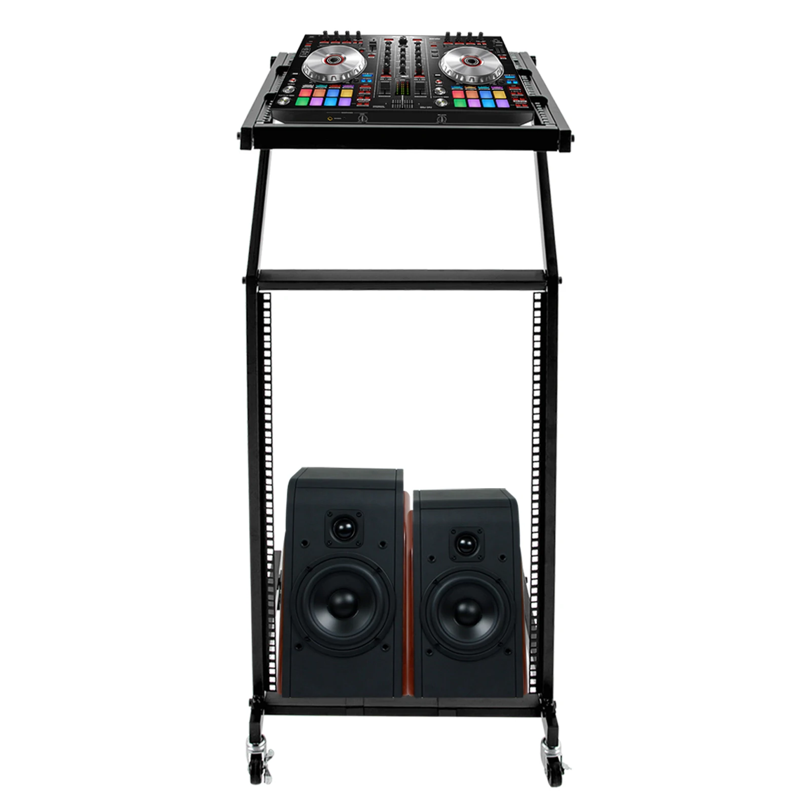 Adjustable Rack Mount Studio Equipment Rolling DJ Mixer Stand