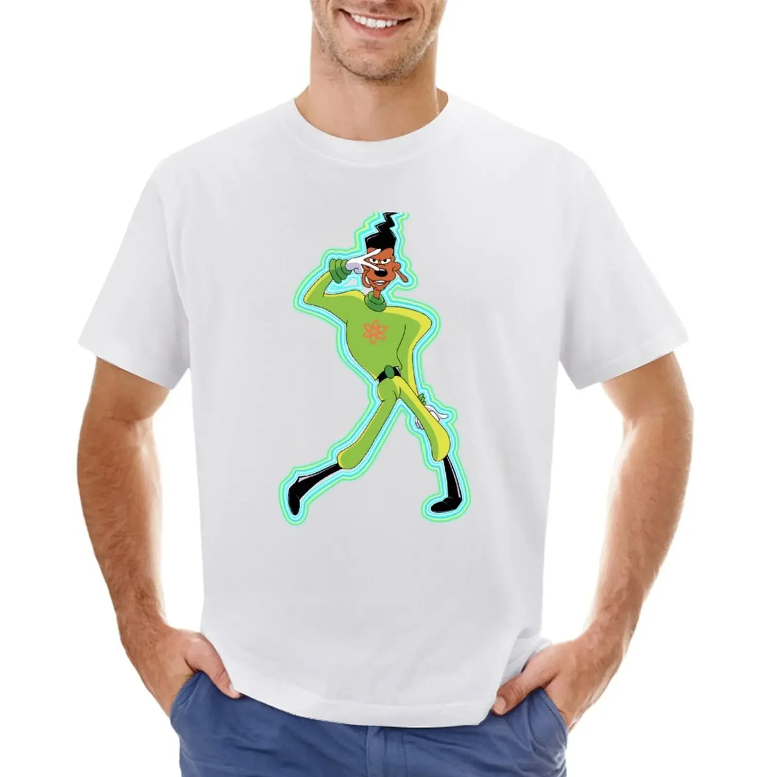 T-Shirt Neon Powerline Blacks Anime Clothes T Shirt Uomo
