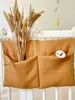 Baby Crib Organizer Cot Caddy Bed Storage Bag 2 Pockets Bedside Hanging Diaper Nursery Organizer for Diapers Toys Clothing 2