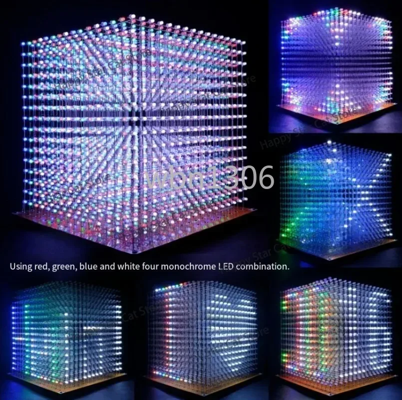 3D16MINI Light Cube Kit 16X16X16 Electronic DIY production parts, support custom animation