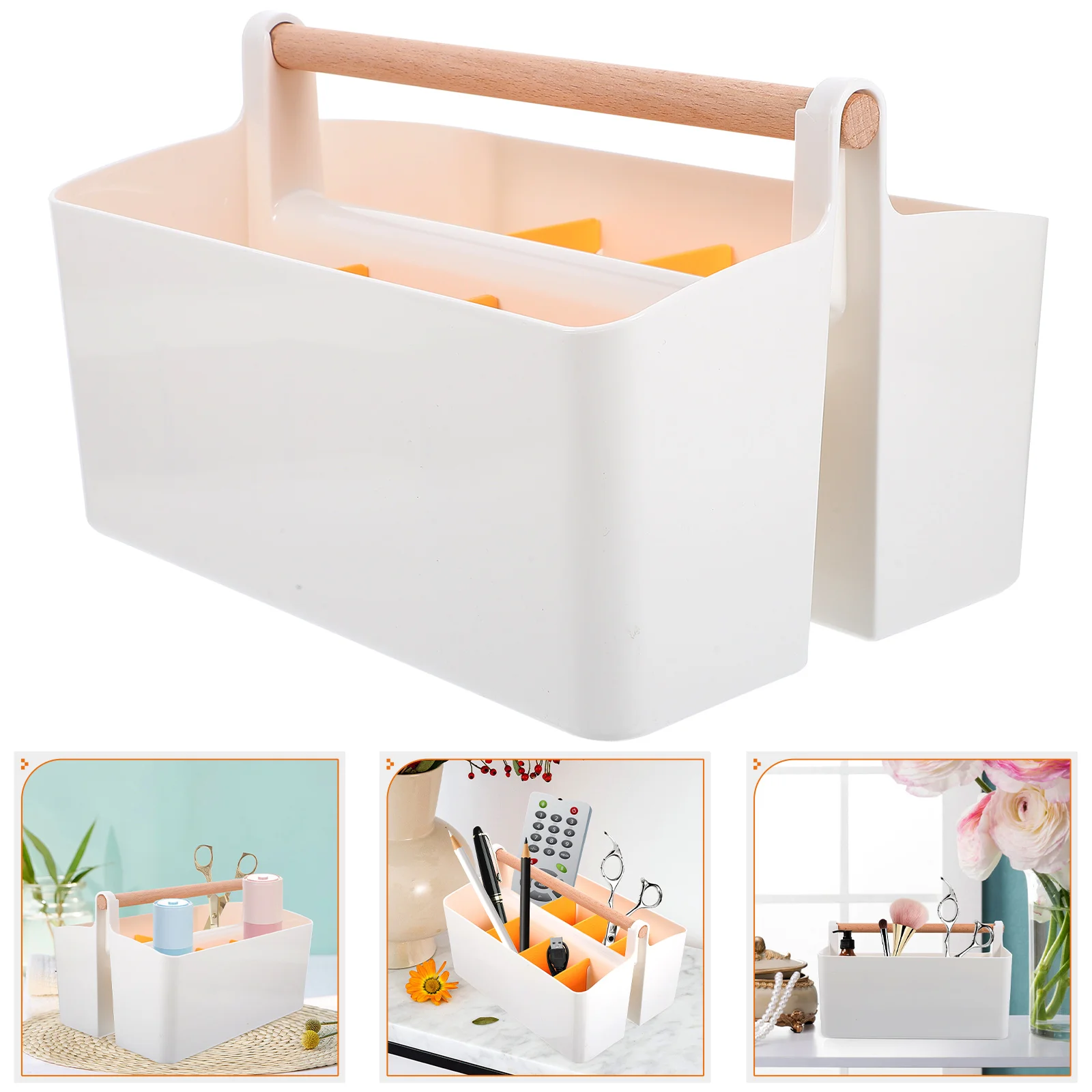 

Desktop Storage Box Makeup Organizer Dining Tables Multi-grid Pen Case Household