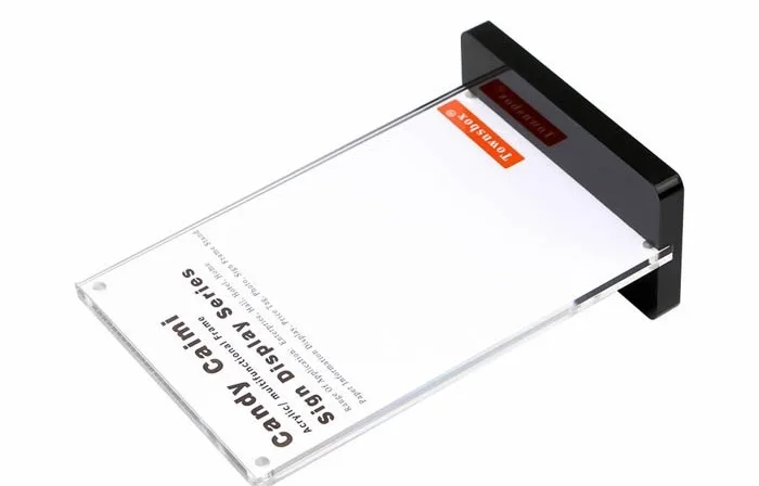 Magnetischer Rahmenständer aus Acryl, A6, Menü, Namenskartenständer, Schreibtischschild, Hochzeitstisch, Fotorahmen, Rack, Preisschild, Display, Etikettenhalter – Detail 4