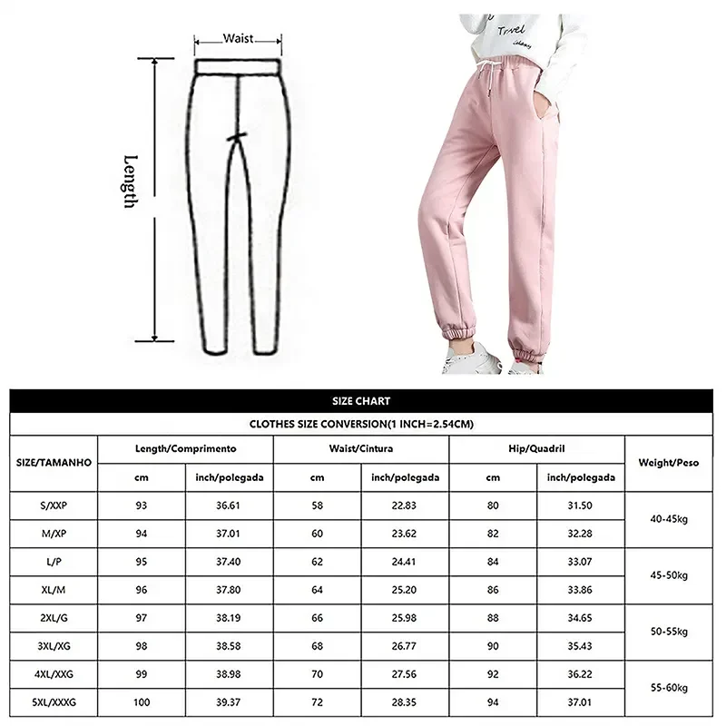 

Leggings Waist Hight Running Pants Sweatpants Lace-up Trousers Women Elastic Fashion Thicken Sports Winter Casual Fleece Thermal